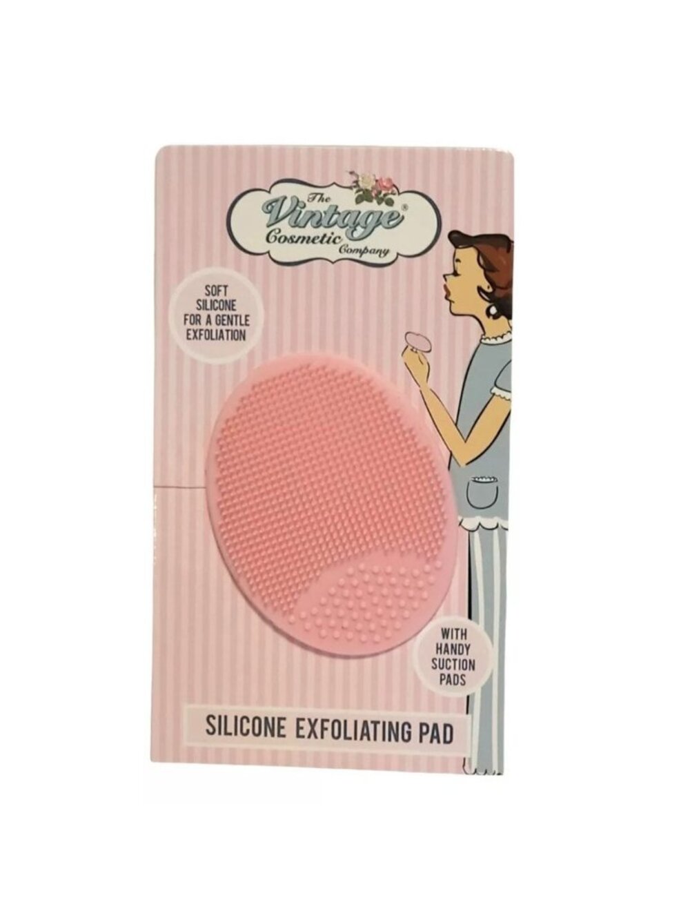 The Vintage Cosmetic Company Silicone Exfoliating Pad with Handy Suction Pads